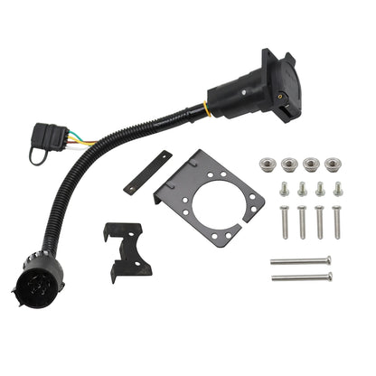 7 Way & 4 Way Flat Trailer Wire Harness Plug Kit for Chevy Silverado 1500 2500