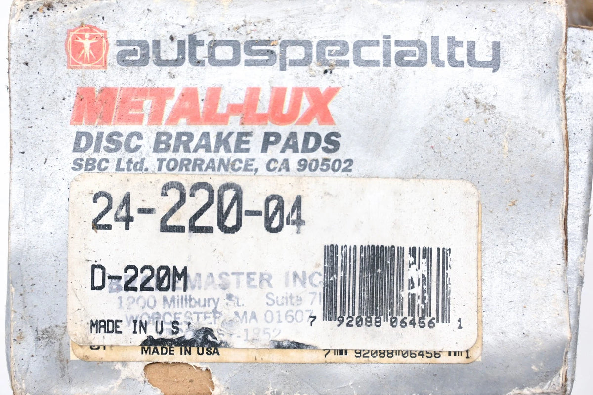 Disc Brake Pad Kit for Auto Specialty D-220M (NOS)