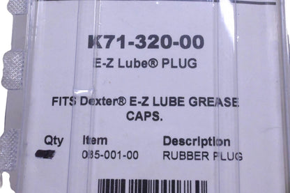 Axle E-Z Lube Plug for Dexter K71-320-00, 85-1, 085-001-00
