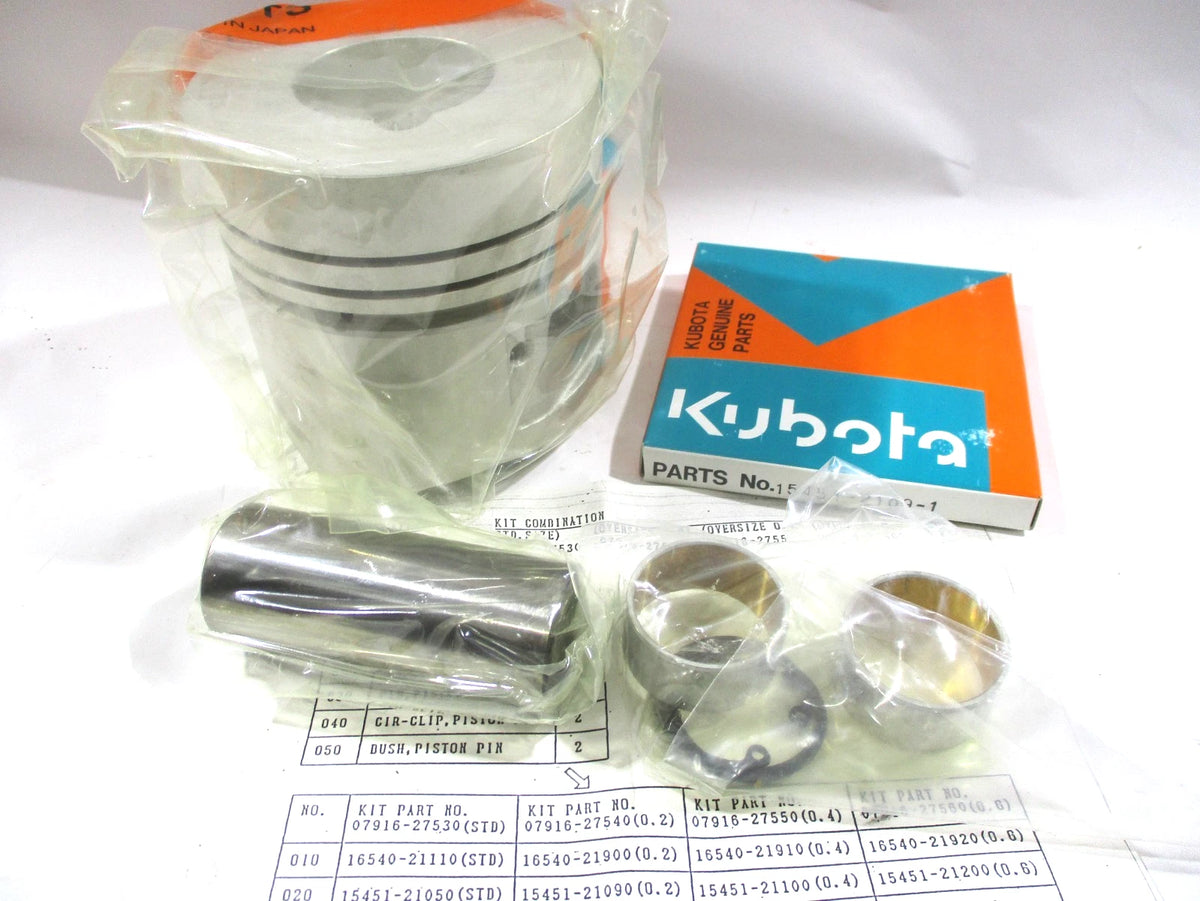 Piston and Ring Kit for Kubota V4302 (07916-27540) +0.2