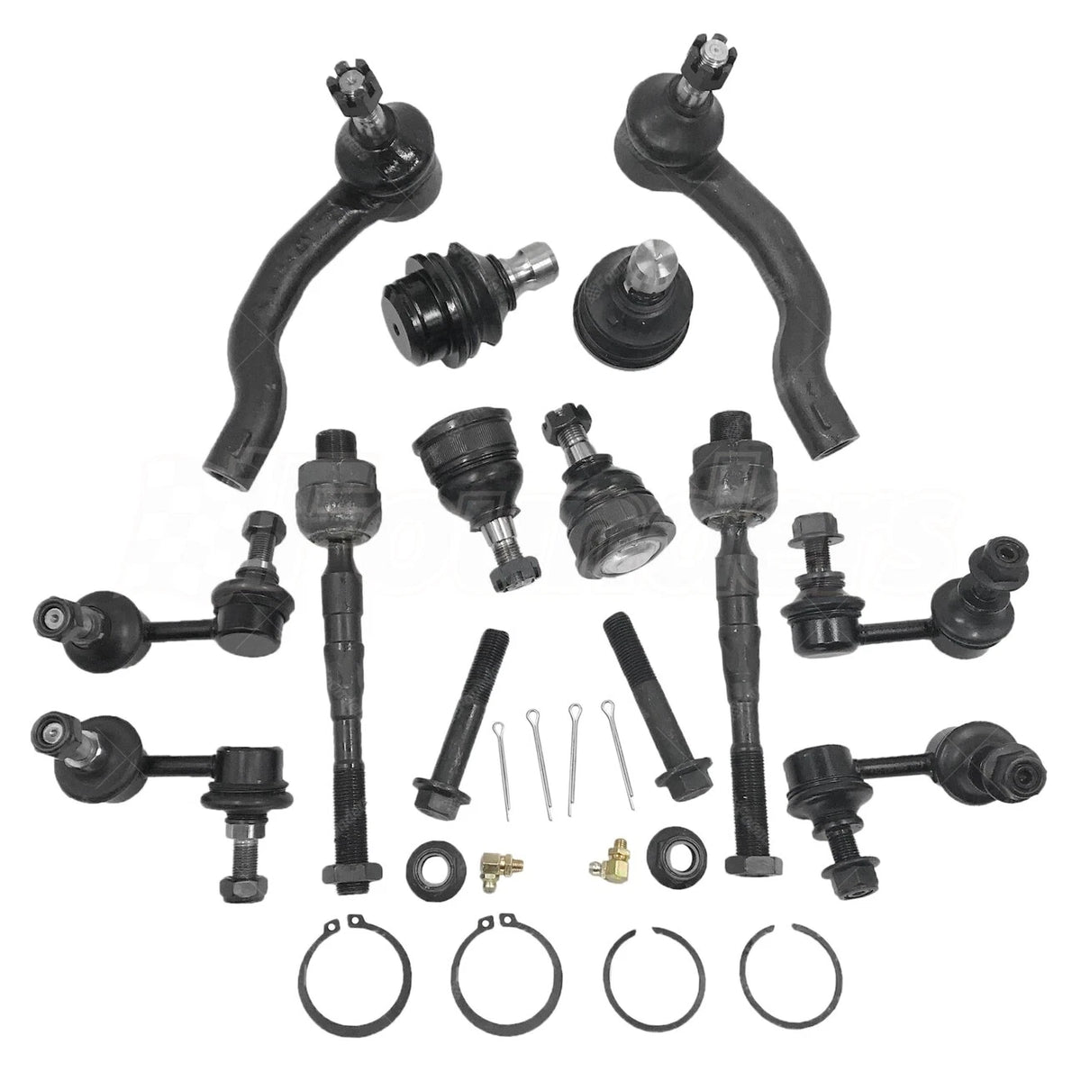 Set of 12 Front & Rear Suspension Kit Tie Rod Ends for Nissan Pathfinder (2005–2012)