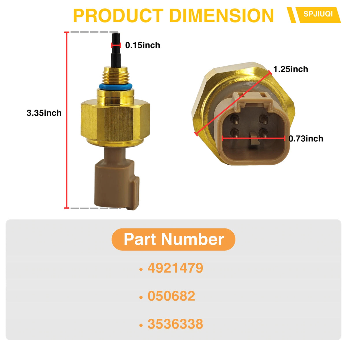 Pressure Temperature Dual Sensor 4921479 for Cummins ISM ISX ISX15 (2000–2023)