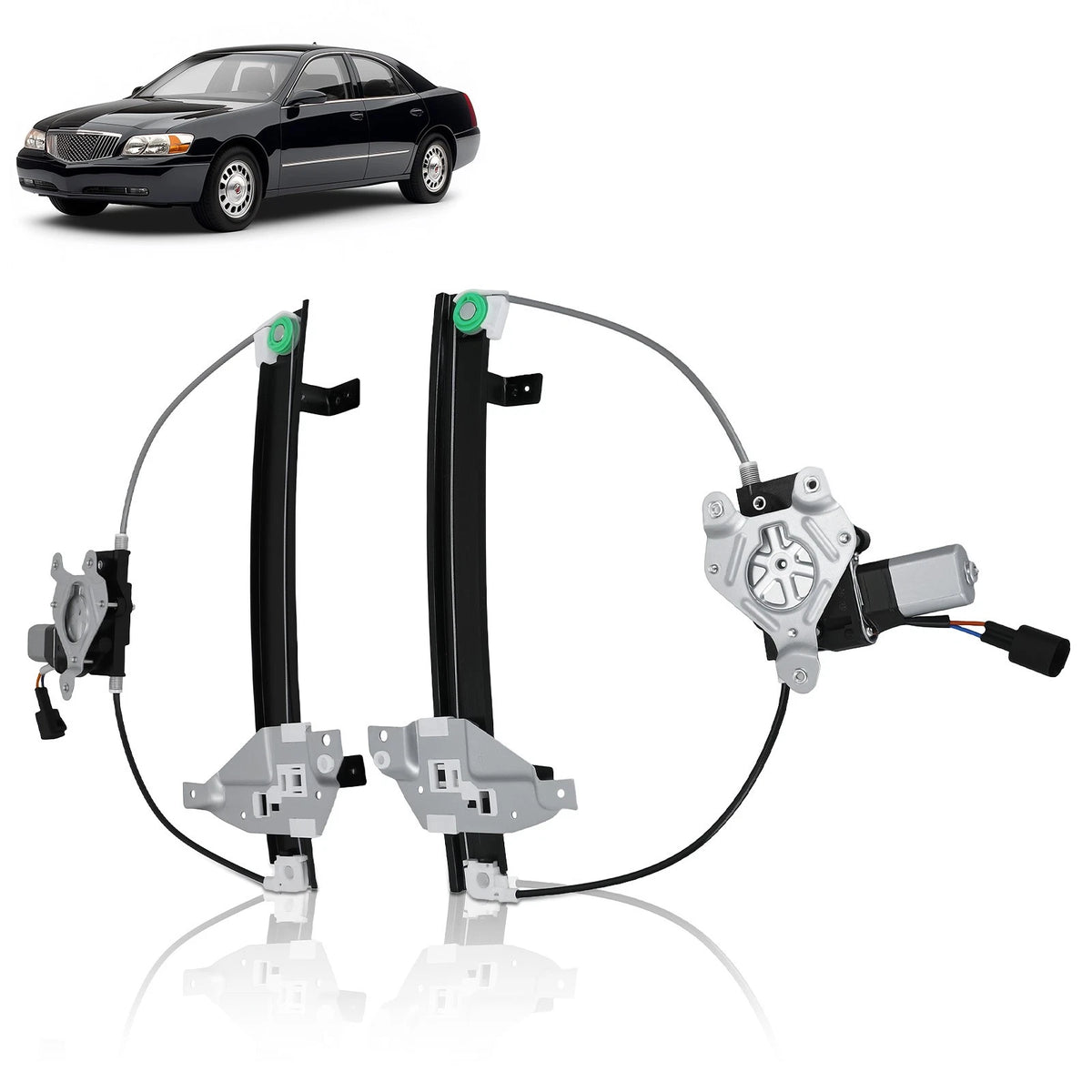 Left + Right Window Regulator w/ Motor for Buick Century Regal (1997–2005)