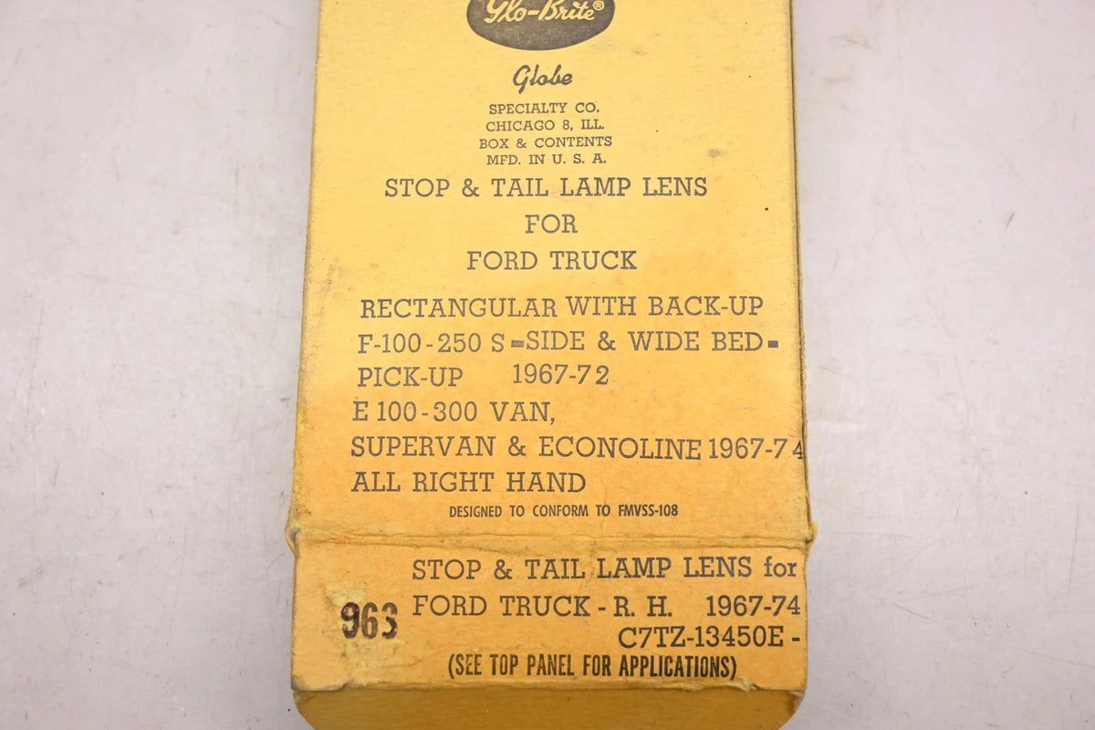 Righthand Taillight Lens for Glo-Brite 963, C7TZ-13450E, TMC-2214