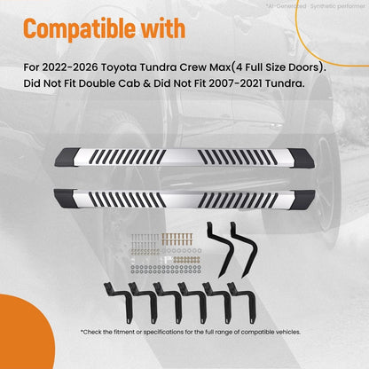 Nerf Bars Running Board for Toyota Tundra Crew Max (2022–2026)