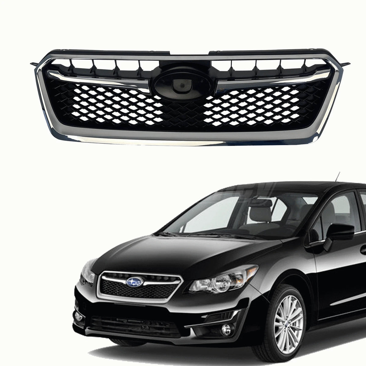Front Grille Set with Moulding Trim for Subaru Impreza (2012–2016) SU1200163