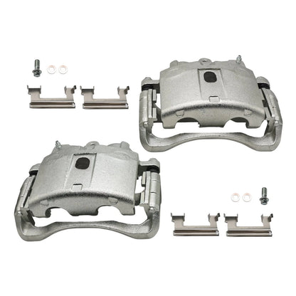 Front Brake Calipers w/Bracket for Chevrolet GMC Silverado Sierra 2500 3500 (2001–2019)