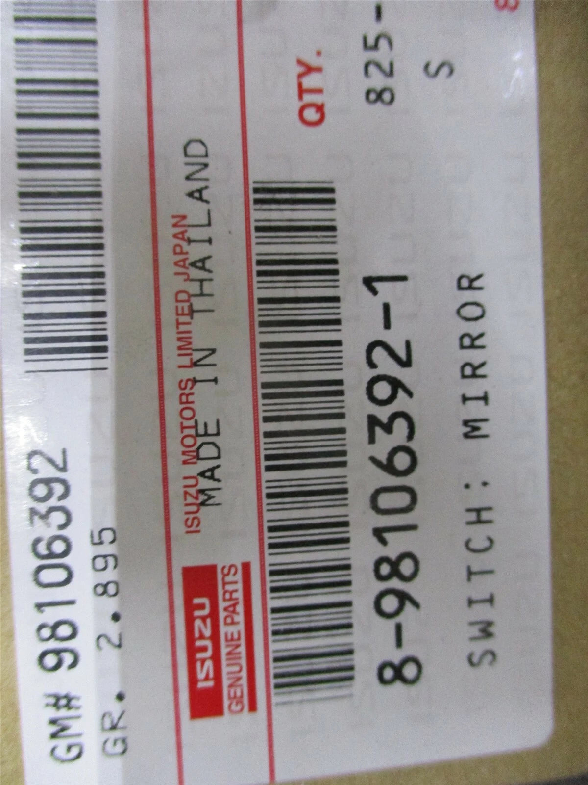 Genuine OEM Mirror Control Switch for Isuzu TF TFR TFS (2002–2015) 8-98106-392-1