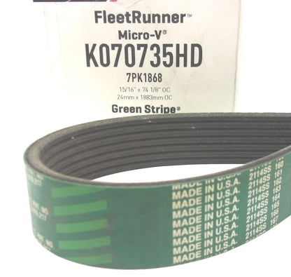 Gates Serpentine Heavy Duty Micro-V Belt 7PK1868 for