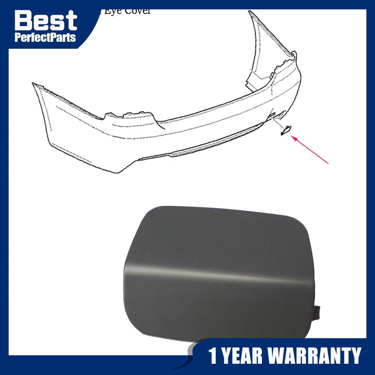 Tow Hook Eye Cover Cap for BMW E92 E93 (2007–2010) 51127161497