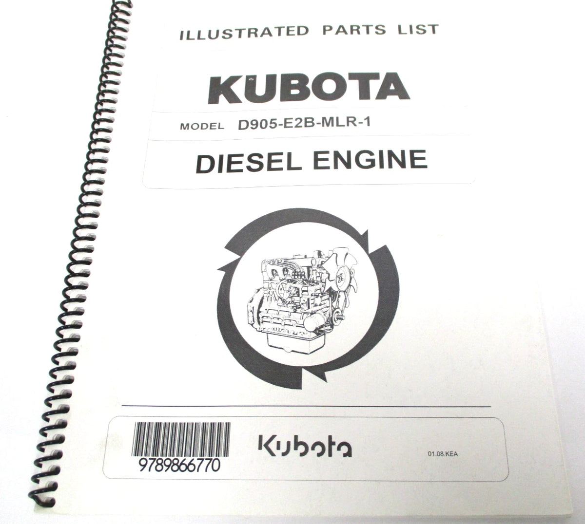 Illustrated Parts List for Kubota D905-E2B-MLR-1 Diesel Engine