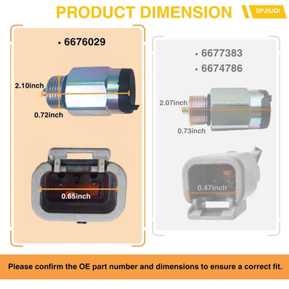 Spool Lock Solenoid for Bobcat S150 S160 S175 S185 S205 S220 S250 S300 (2001–2023)