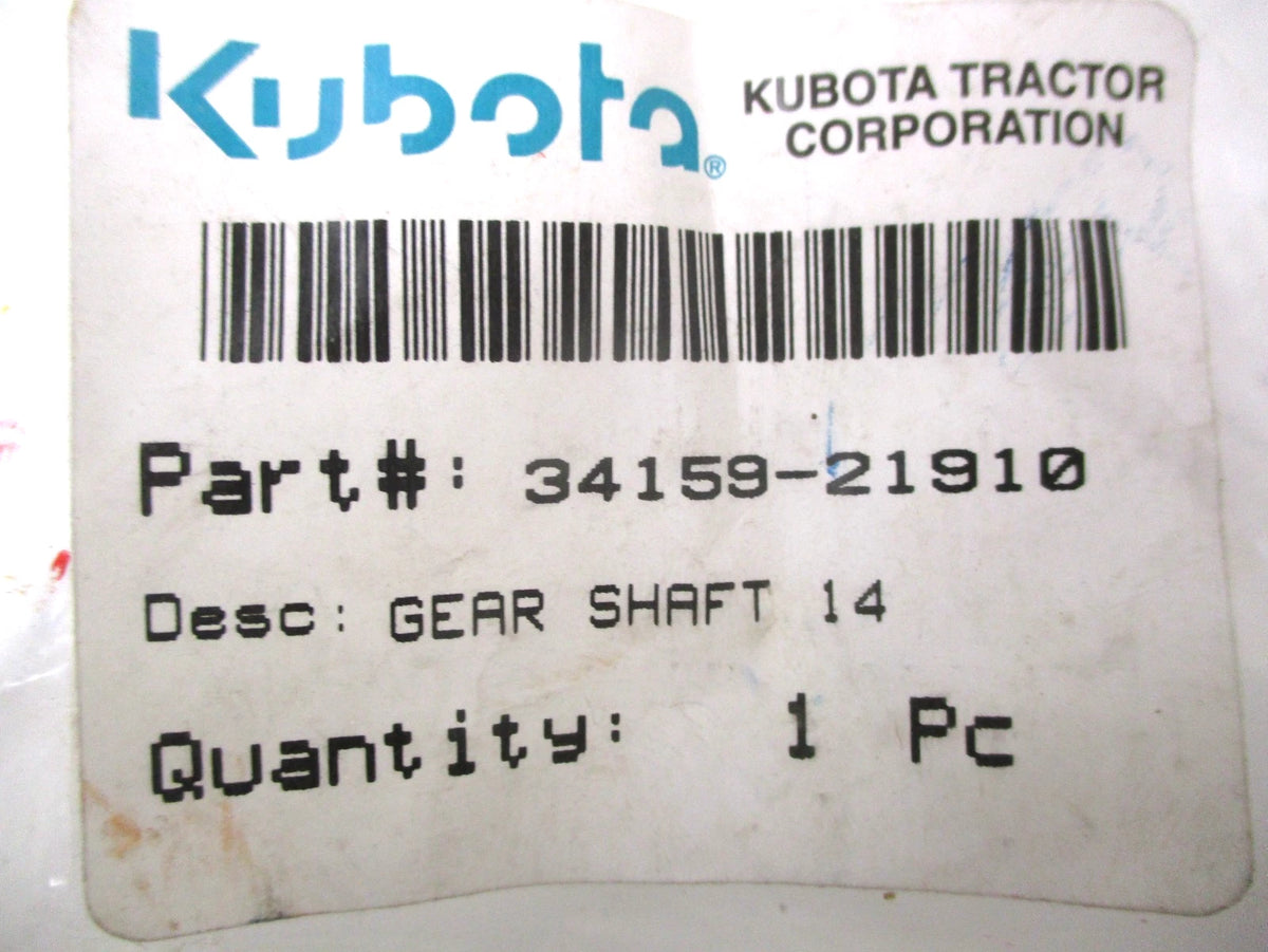 Transmission Gear Shaft for Kubota L175 (34159-21910)