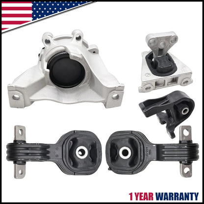 5pc Engine Motor & Transmission Mount Kit for Honda CR-V 2007–2011 2.4L 4WD