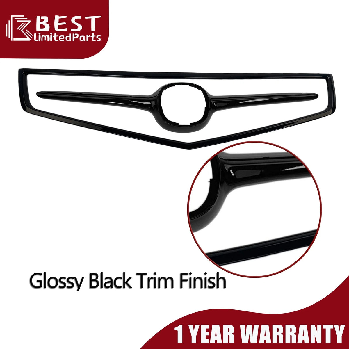 2X Front Bumper Grille for Acura TSX (2006–2008) Black Trim