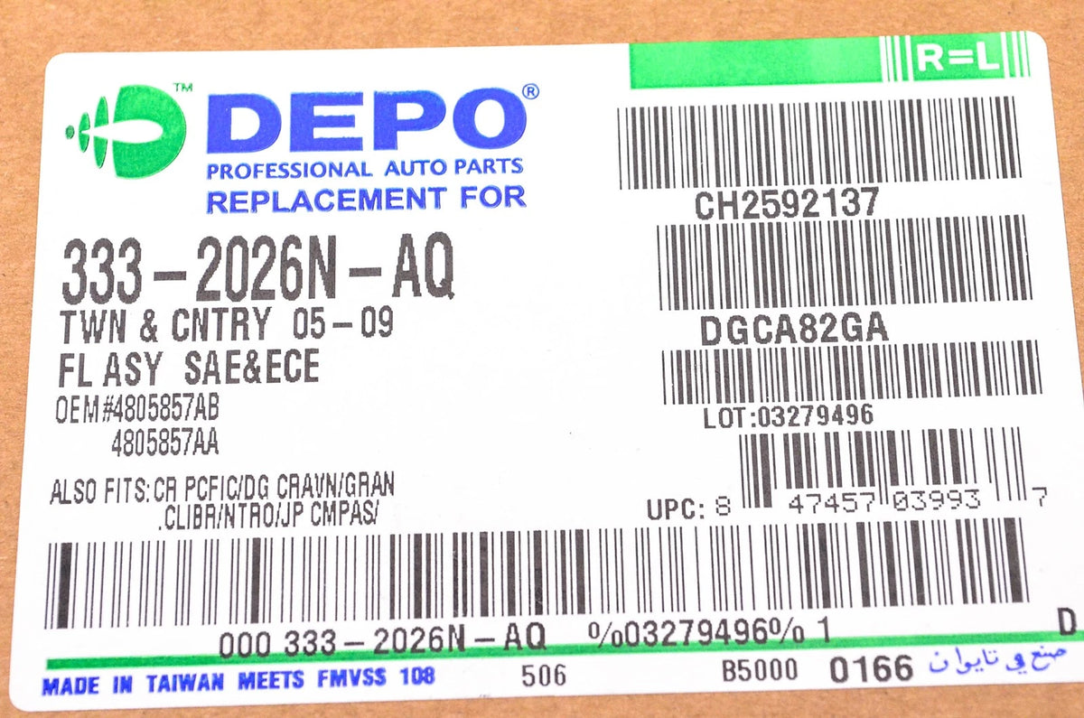Foglight Assembly for DEPO 333-2026N-AQ (NOS)