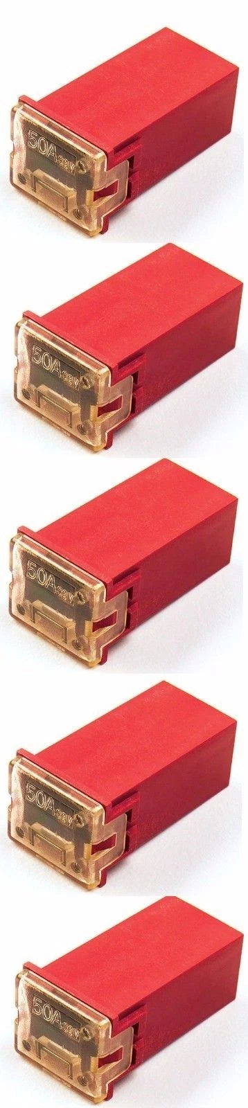 Set of 5 FMX JCASE 50 Amp Female Maxi Fuses for (Made in Japan)