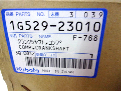 Crankshaft for Kubota V3300 V3300DI (OEM 1G529-23010)