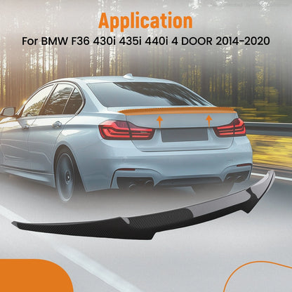 Carbon Fiber Trunk Wing Spoiler for BMW F36 430i 435i 440i (2014–2020)