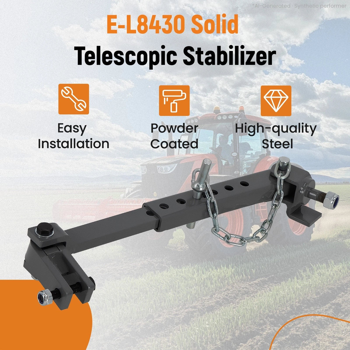 Solid Telescopic Stabilizer for Kubota L3700SU L2501 L3301 L3901 L4701 (2010–2023)