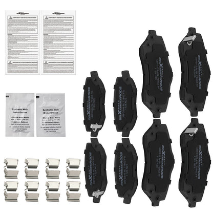 Set of 4 Front Rear Ceramic Brake Pads for Jeep Liberty Wrangler Dodge Nitro (2007–2012)