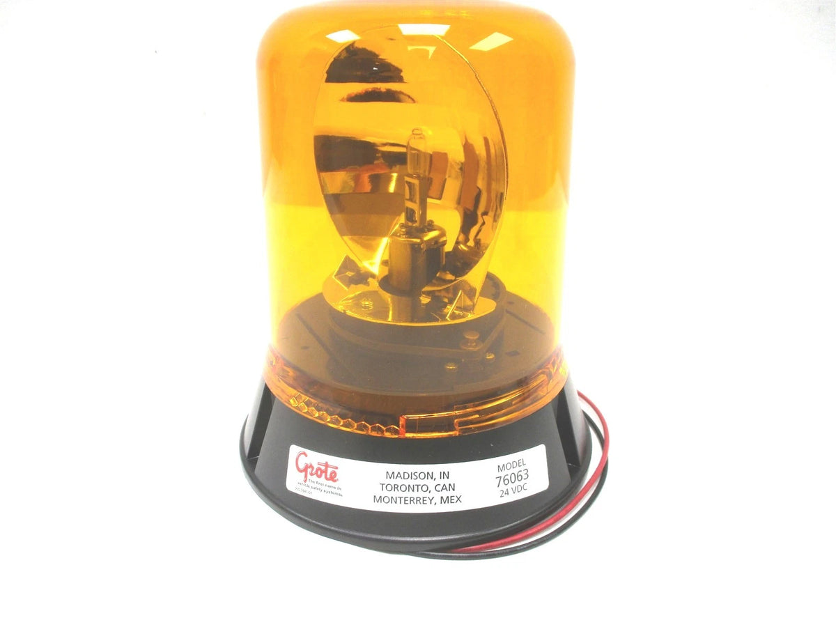 Grote Flush Mount Rotating Beacon Yellow 24V for (76063)