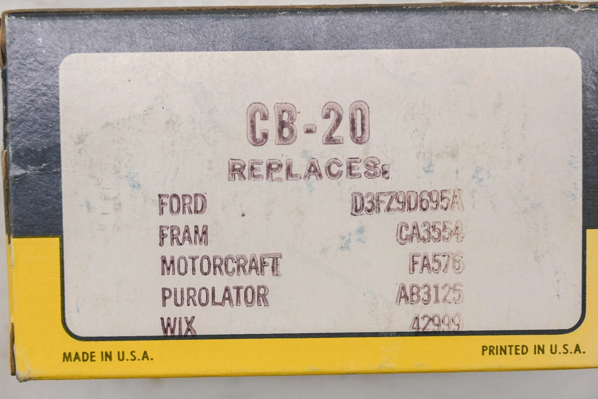 Breather Filter Assembly for Hastings CB20, CB-20 (NOS)
