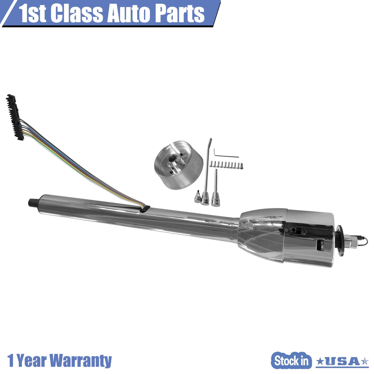 28" Chrome Tilt Steering Column for 51828-MT-C