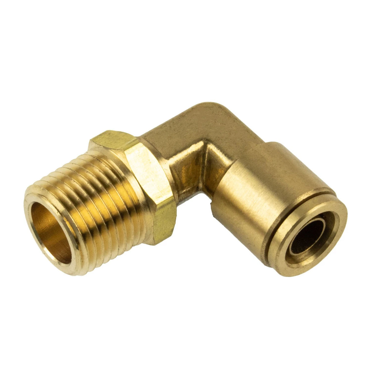 Push-to-Connect Swivel Elbow Fitting for Air Tubing 1/2" NPT Male