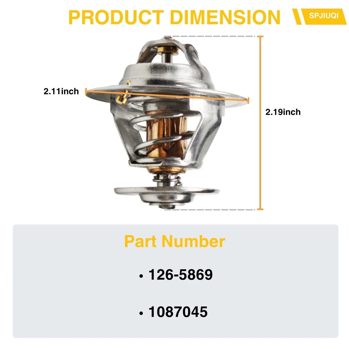 82℃ Thermostat 126-5869 1087045 for Caterpillar Paving Compactor (CB-434, CB-634)