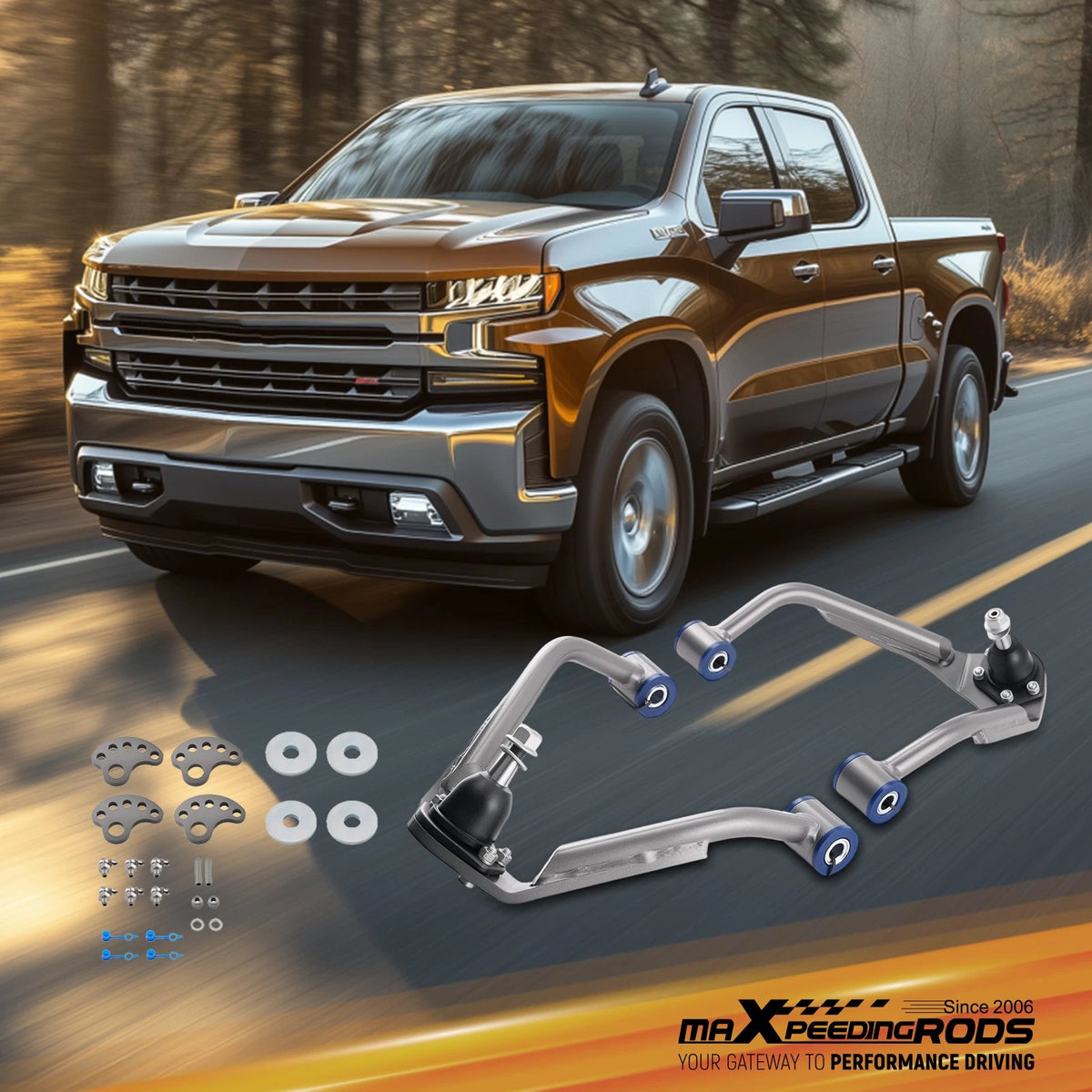 Front Upper Control Arm Set for Chevy Silverado GMC Sierra 1500 (2019–2023)