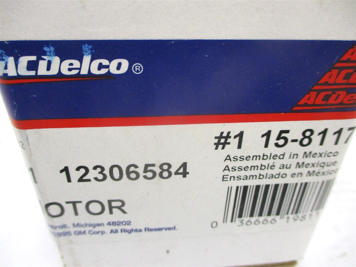 HVAC Blower Motor for Acdelco GM (2015–2017) 12306584 15-8117 35500 PM381