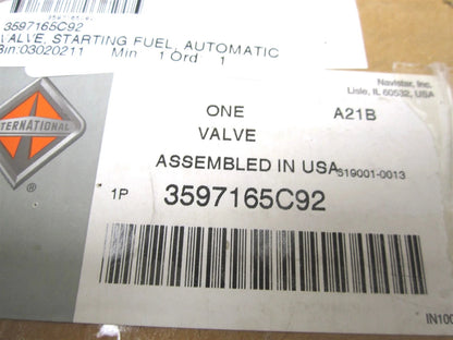 Starting Fuel Line Control Valve for International ISX (3597165C91, 3597165C92)