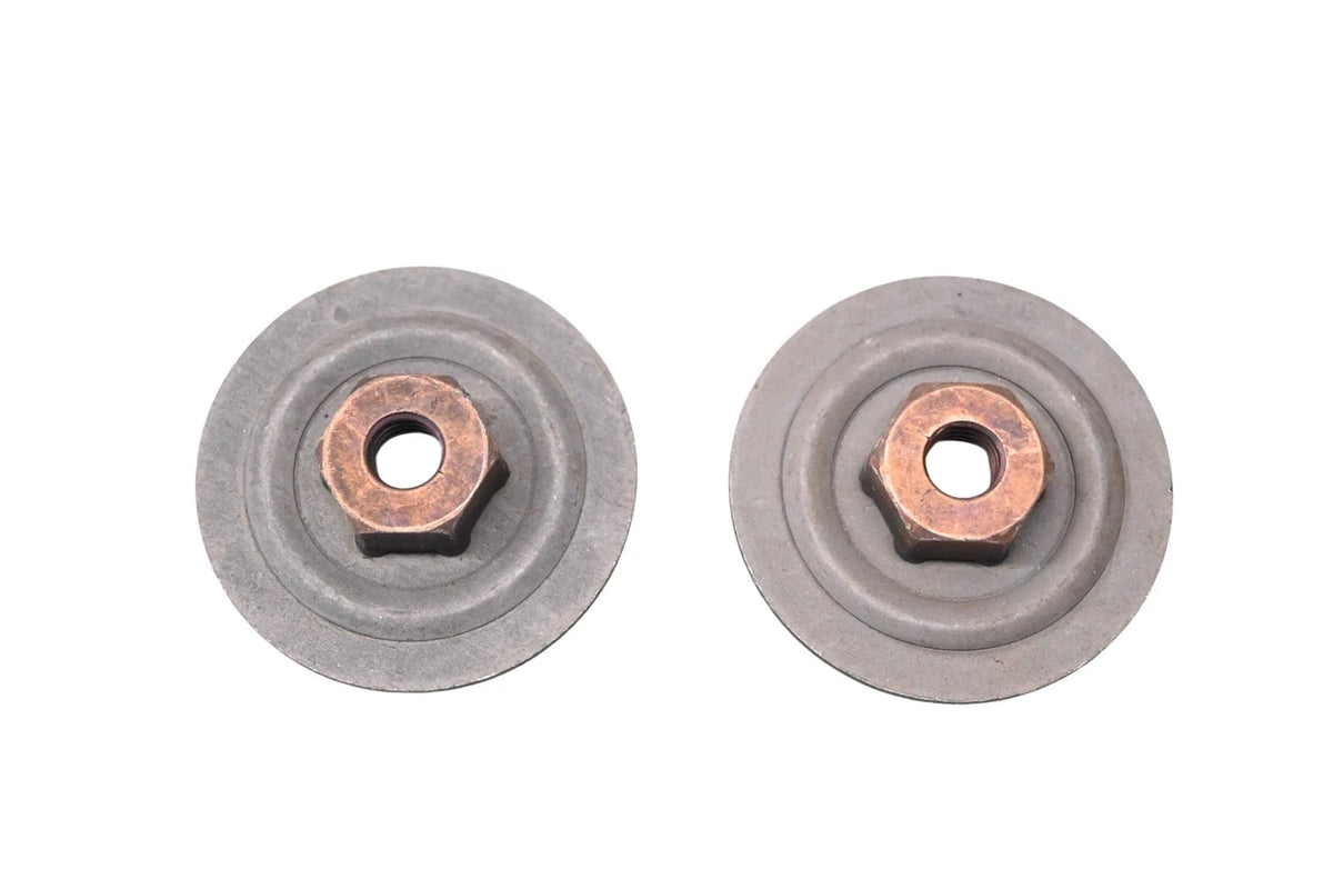 Set of 2 Lower Body Bolt Absorber Retainer Plates for Ford (E4UZ-1000157-A)