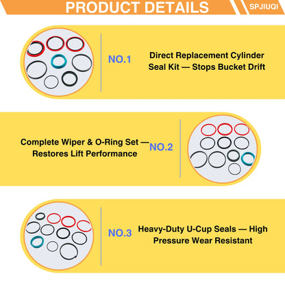 Bucket Cylinder Seal Kit for Kubota LA1153S LA1154A LA1154S LA1154SU (7J417-63400)