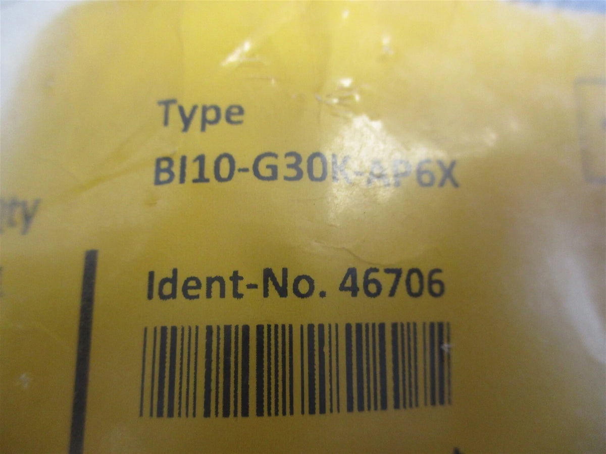 Turck Proximity Sensor BI10-G30K-AP6X 10-30 VDC for