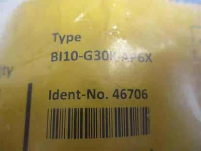 Turck Proximity Sensor BI10-G30K-AP6X 10-30 VDC for