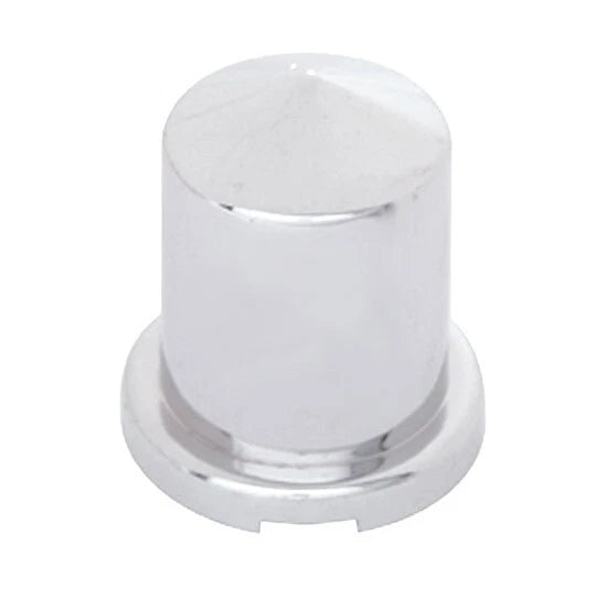Set of 4 Chrome Plastic Top Hat Pointed Nut Covers for