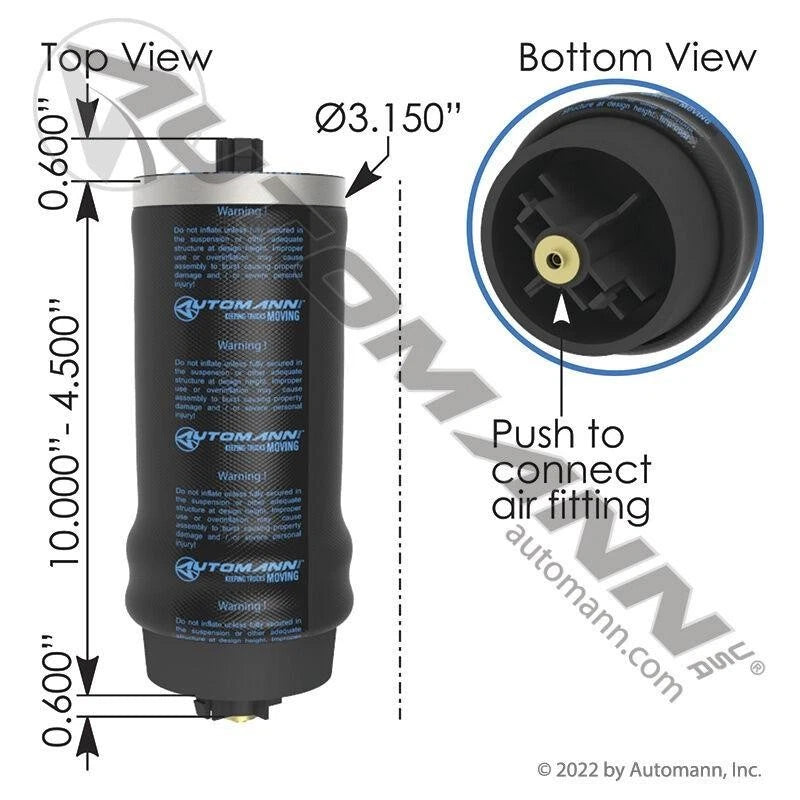 Air Spring for Automann ABSZ70-7205 (MN)