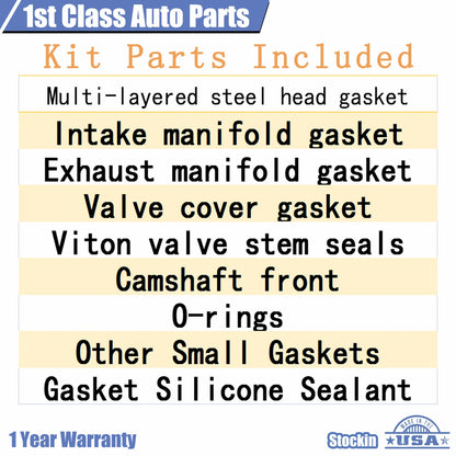 Cylinder Head Gasket Set for Honda CR-V 2.0L L4 16V (B20B4, B20Z2)