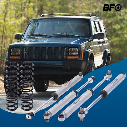 3" Lift Kit for Jeep Cherokee XJ 2WD 4WD (1984–2001) Coil Springs + Shocks