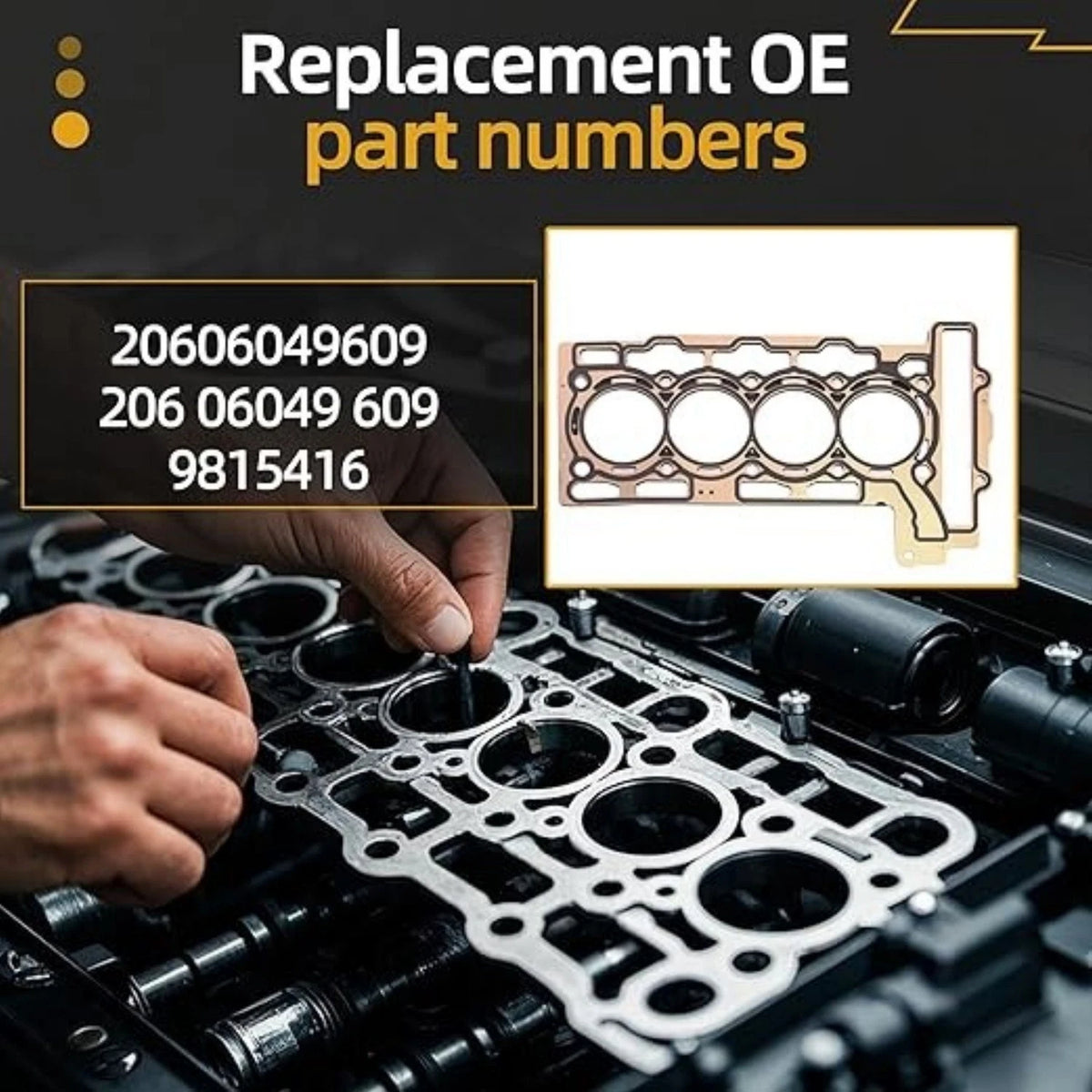 Head Gasket Set for Mini Cooper R55 R56 (2007–2012) 1.6L DOHC L4 N14B16C 9815416