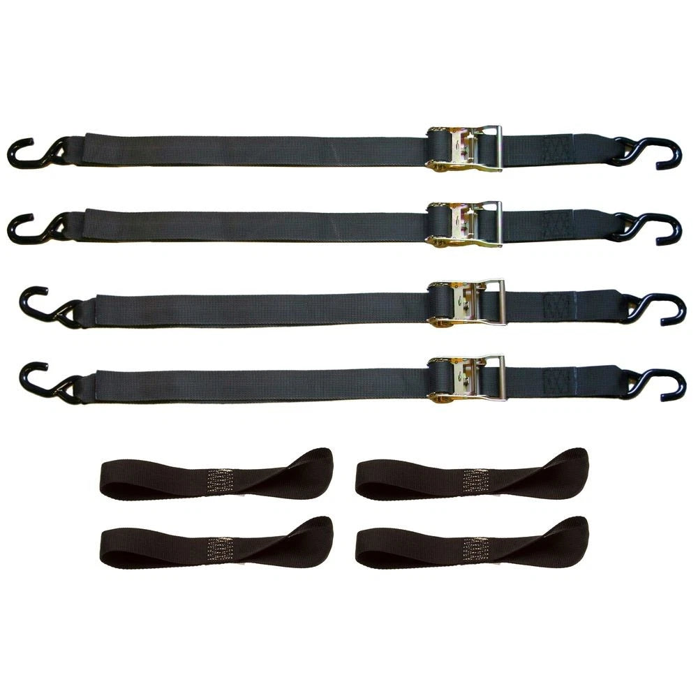 8-Piece 2" Tie-Down Strap Kit for Pickup Trucks or Trailers