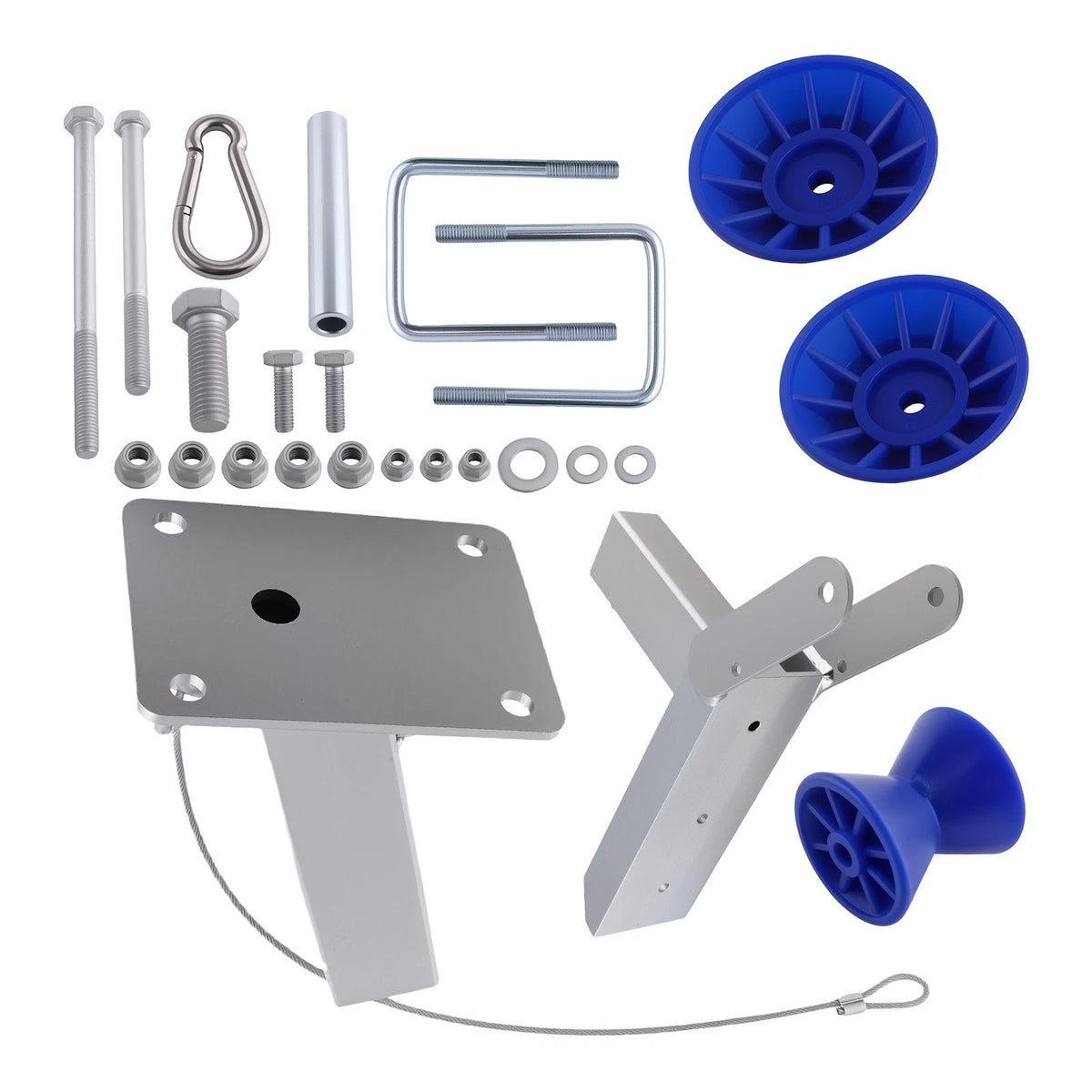 Boat Trailer Winch Stand with Roller for 3"x4" Frames (Adjustable Height)