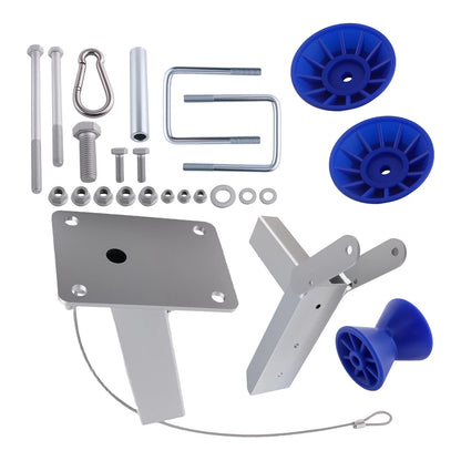 Boat Trailer Winch Stand with Roller for 3"x4" Frames (Adjustable Height)