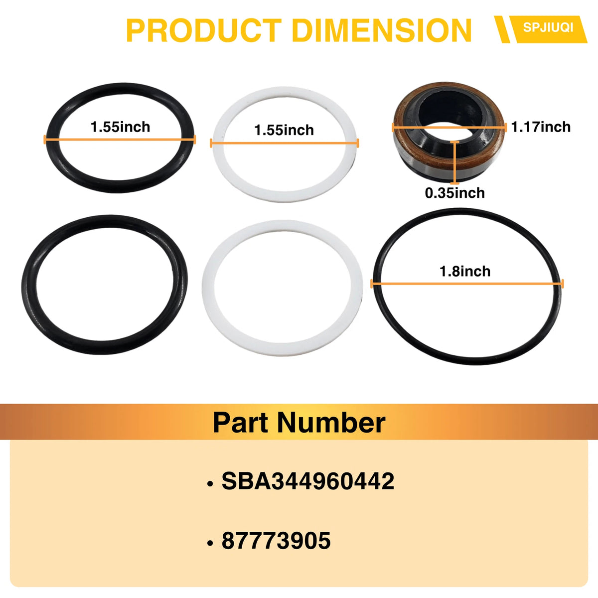 Steering Cylinder Rebuild Seal Kit for CIH NH TC33D TC40 DX48 T2310