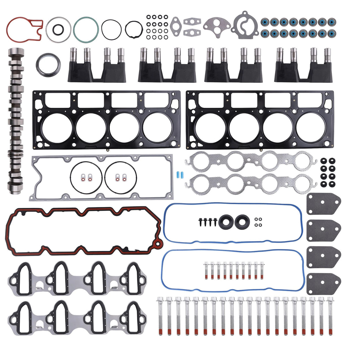 AFM Lifter Camshaft Lifters Kit Head Gasket Bolts Set for Chevy GMC 5.3L (2007–2014)