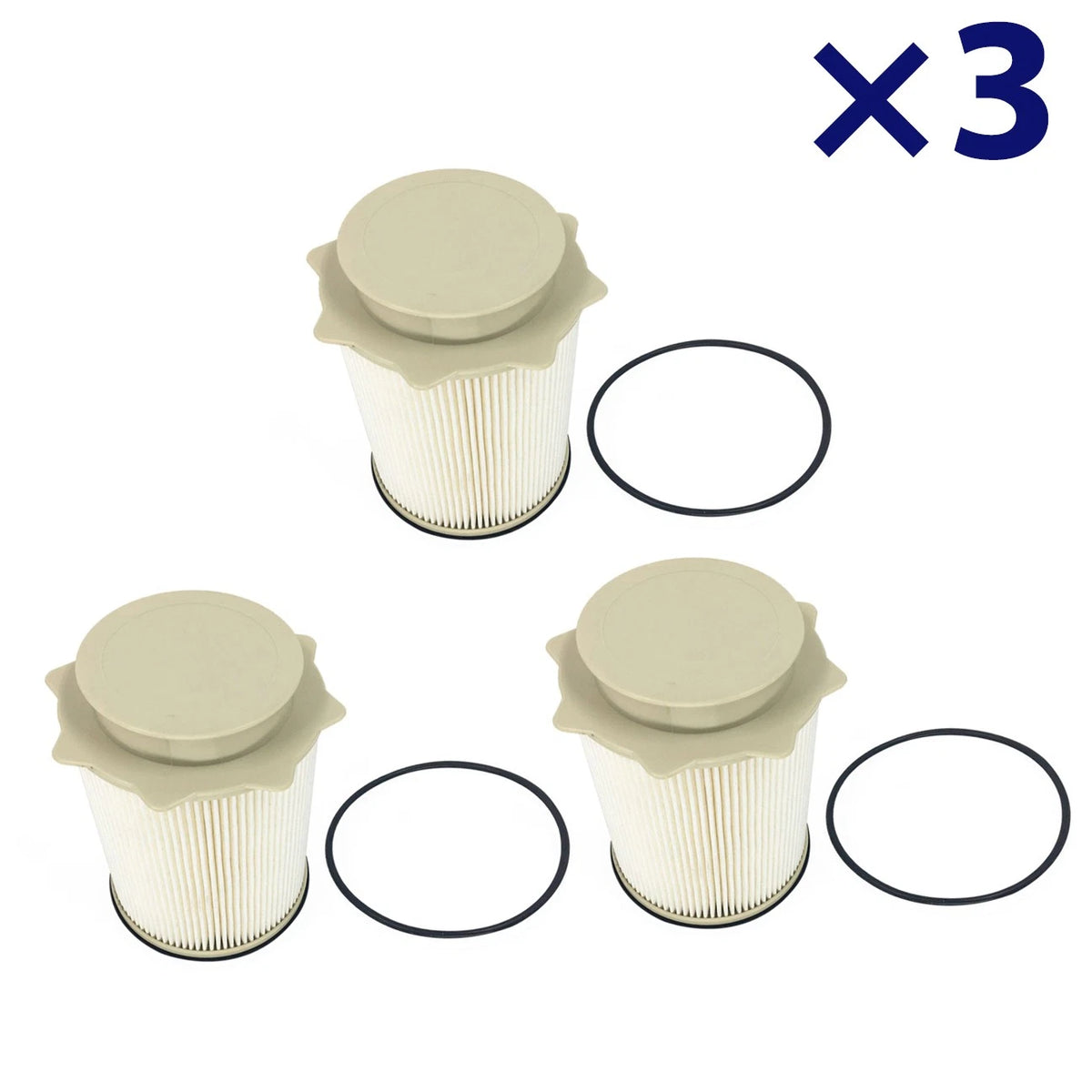 3X Diesel Fuel Filters for Dodge Ram Cummins 6.7L Turbo (2010–2017) 68065608AA