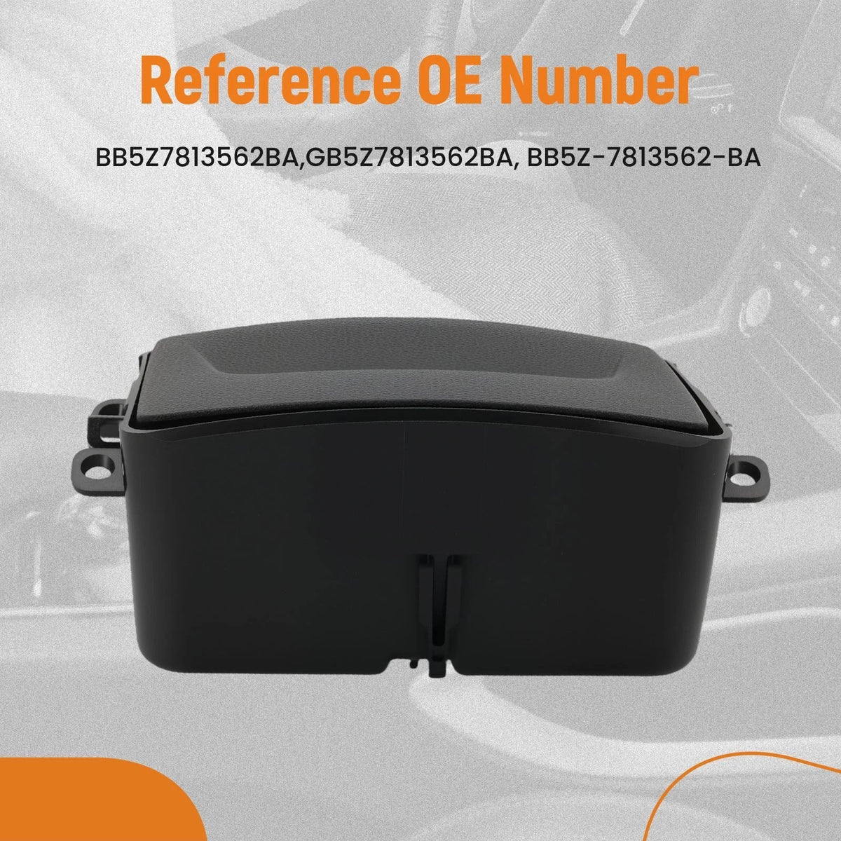 Black Console Center Cup Holder for Ford Explorer (2011–2015) GB5Z7813562BA