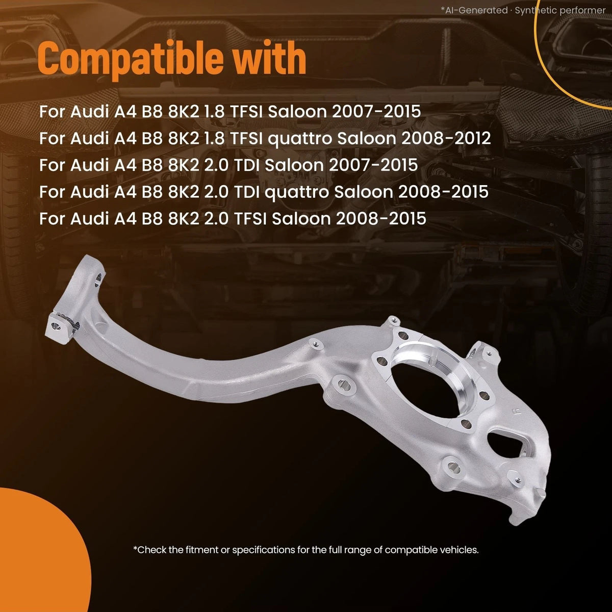 Front Steering Knuckle for Audi A5 8F7 (2009–2017) Right Passenger Side